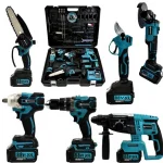 Cordless 88V 5Ah 125Mm Hand Grinder Breaker Drill Chuck 6Pcs Set Machine