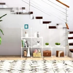 6 Compartment White Portable Multi-purpose Metal Wire Cabinet Shelf Organizer