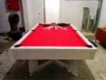 Red Cloth White American Pool Table - Lb-Kbam - Image 4
