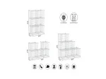 6 Compartment White Portable Multi-purpose Metal Wire Cabinet Shelf Organizer - Image 2