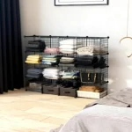 16 Grid Compartment Metal Wire Portable Modular Multi-Purpose Organizer Rack