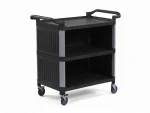 3 Tier Closed Plastic Service Cart - Image 3