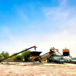Mobile Concrete Plant with a Capacity of 100 M3/Hour