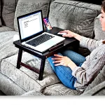 HOD 02 Foldable Adjustable Wooden Portable Tablet Laptop Desk Book Work Breakfast Enjoyment