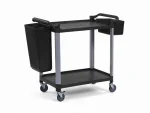 2-Tier Open Plastic Service Cart - Image 3