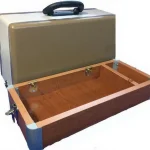 Home Type Sewing Machine Wooden Leather Covered Carrying Case