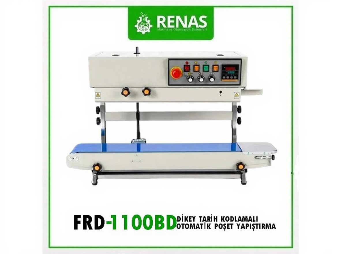 c6zakat1kdrma0ctn2w8g578kr Vertical Painted Body Serial Bag Mouth Sealing Machine with Date Coding - Image 1