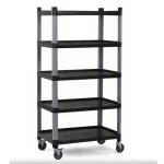 5-Tier Open Movable Plastic Shelf