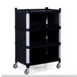 4-Tier Closed Fixed Plastic Shelf