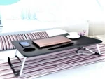 HS 05BLACK Portable Foldable Bed Chair Tabletop Laptop Computer Desk Study Desk - Image 2