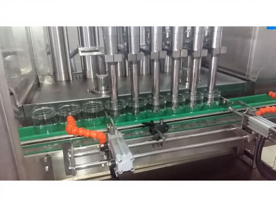 e1btkvzp95rmc0ctnvssjpvb4w 6 Nozzle Automatic Molasses Jar Filling Machine - Image 1