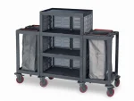 Plastic Cleaning Material Trolley (53x184x136 cm)