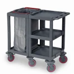 Plastic Cleaning Material Trolley (53x112x100 cm)
