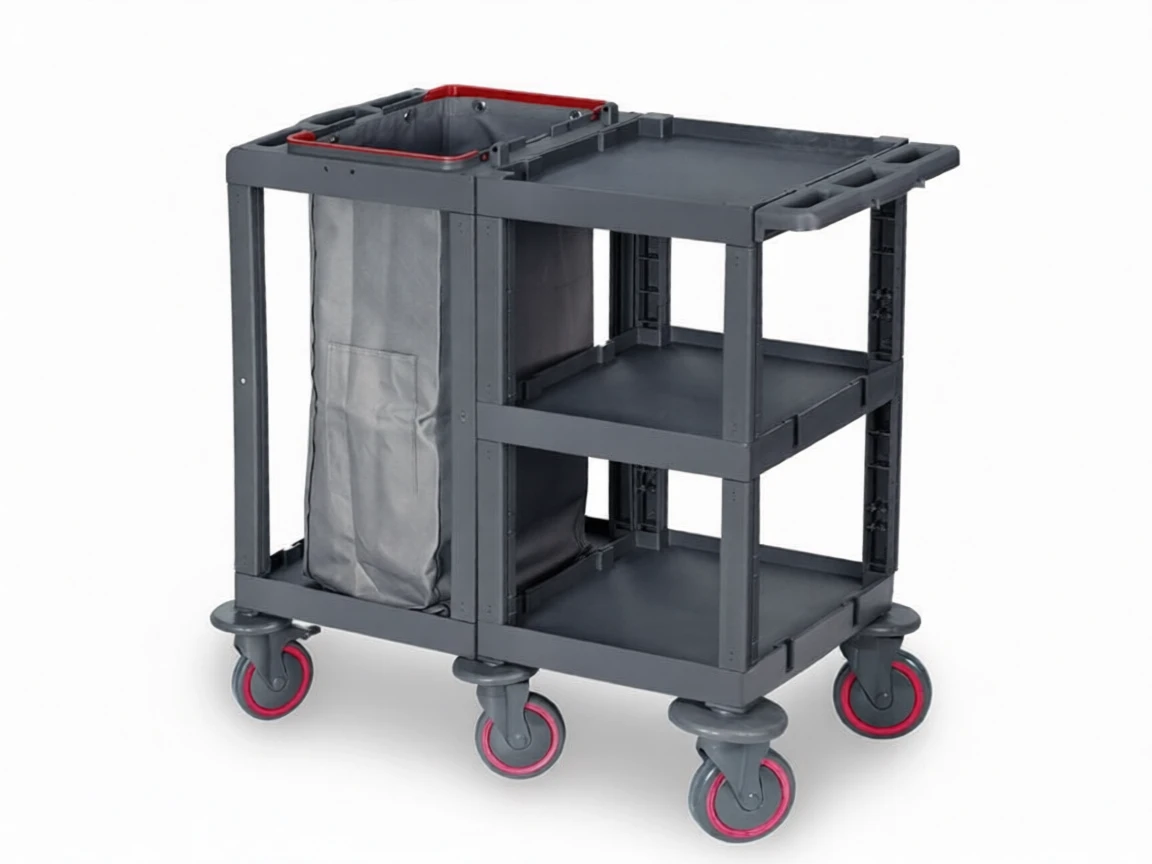 exk9t9kkm9rmt0cw6pgtd6asqg Plastic Cleaning Material Trolley (53x112x100 cm) - Image 1