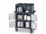 Plastic Cleaning Material Trolley (53x102x136 cm) - Image 2