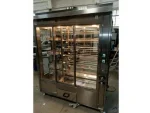 Double Display Chicken Rotisserie Machine 12 Skewers Rotating Rest Natural Gas And Lpg