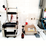 Liquid Filling Machine + Cylindrical Bottle Labeling Machine