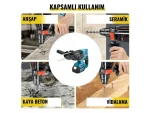125mm Avuç Taşlama, Kırıcı Delici Hilti, Somun Sıkma Sökme, Vidalama Matkap Akülü Ultra 4'Lü Set - Image 12