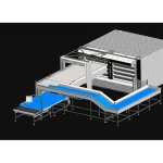 1200 Pieces / Hour Stone Based Tubular Oven and Robot Automation System