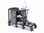 Plastic Cleaning Material Trolley (53x149x100 cm) - Image 2