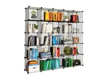 25 Compartment Metal Portable Bookshelf Shelf Cabinet Organizer - Image 3