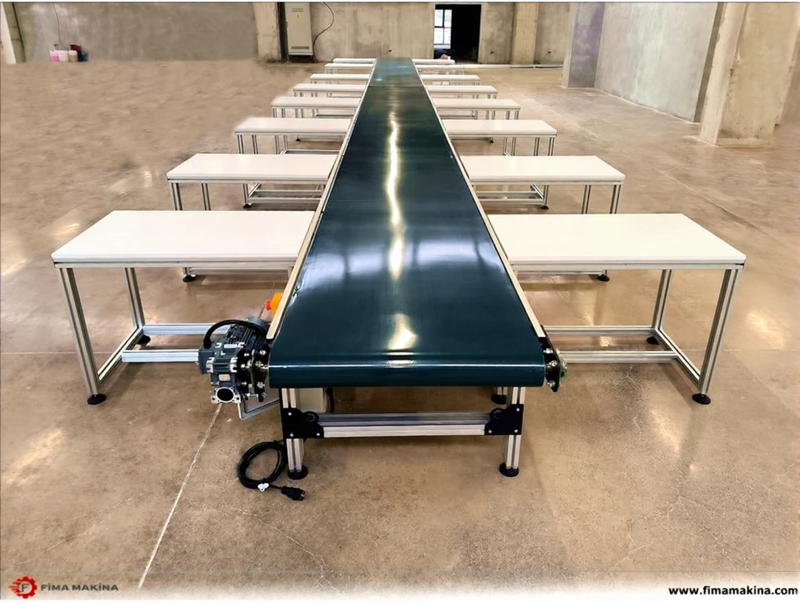 g215e70x3hrma0cv42jvcjz49r Montaj Hattı PVC Bantlı Konveyör Sistemi - Image 1