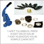 Tulumba Hand Press Eye Drilling and Fastening Complete Set