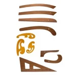 Hodbehod 11 Piece Tailor Modelist Textile Stylist Mdf-Plastic Ruler Miter Square Set Square Geoderek Triangle