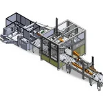 6-8 Boxes / Minute Single Layer Single Head Robotic Box Filling Line