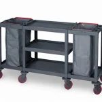Plastic Cleaning Material Trolley (53x184x100 cm)