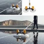 Double Headed Motor Brush Solar Panel Cleaning Equipment