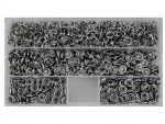 431 1 (350 Set) 9.5 mm Mixed Colors Metal Snap Fasteners and Storage Box - Image 4