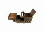 3-Tier 5-Compartment Decorative Wooden Sewing and Accessory Box - Image 5