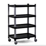 4-Tier Open Movable Plastic Shelf
