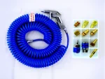 13 Pieces Compressor With 15 Meters Coiled Spiral And Quick Connect Hose Fittings