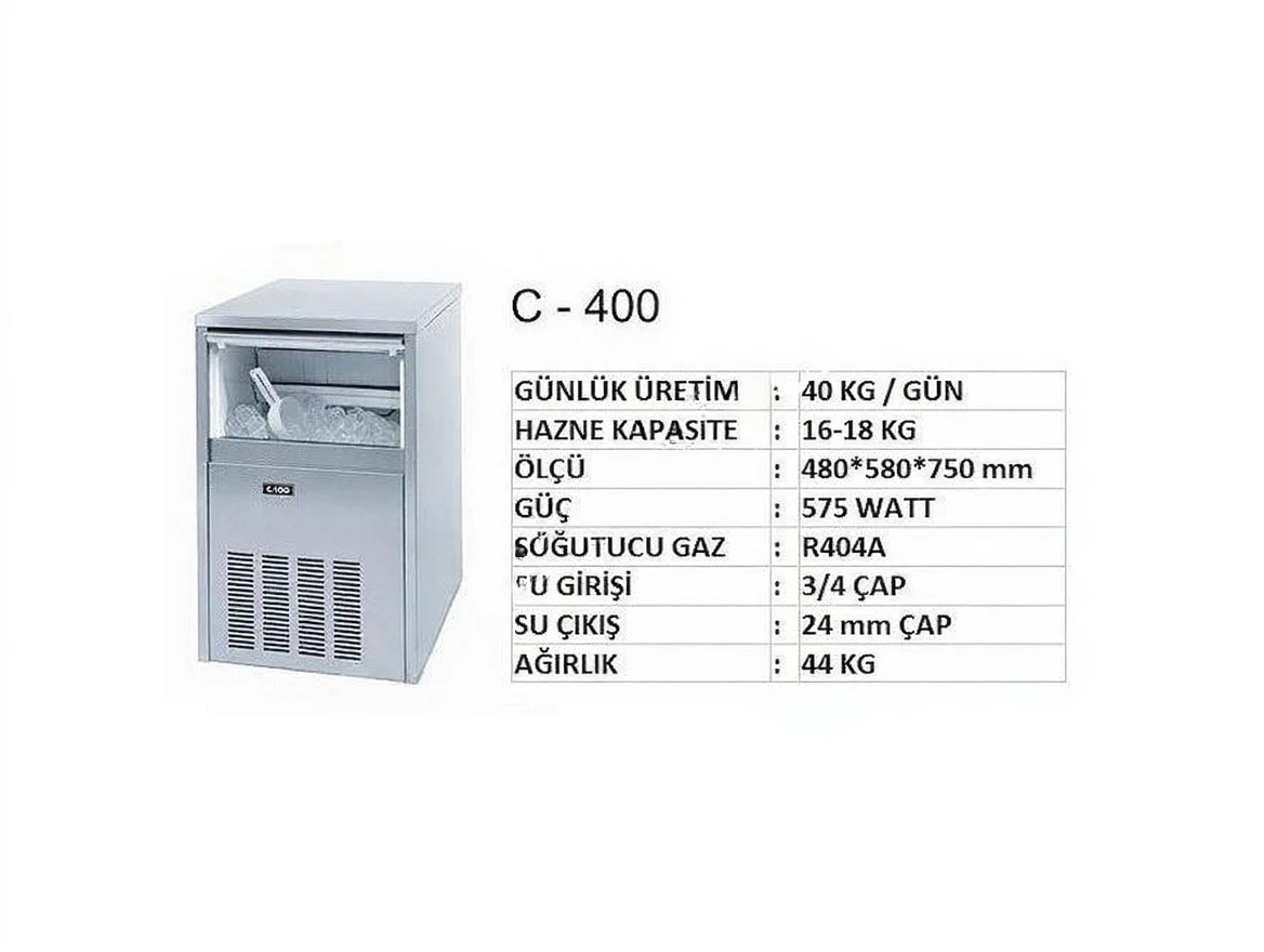 jm9y71f5bnrmc0ctw9svbcf8cr Termobuz C-400 40 Kg/Day Capacity Cube Ice Machine - Image 1