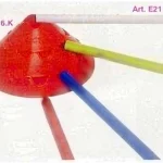 8 Cm Yellow Red Color Training Cone