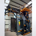 2000-10000 Kg 4 Turbine Hanging Sandblasting Machine