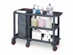 Plastic Cleaning Material Trolley (53x143x100 cm) - Image 2