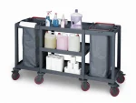Plastic Cleaning Material Trolley (53x184x100 cm) - Image 2