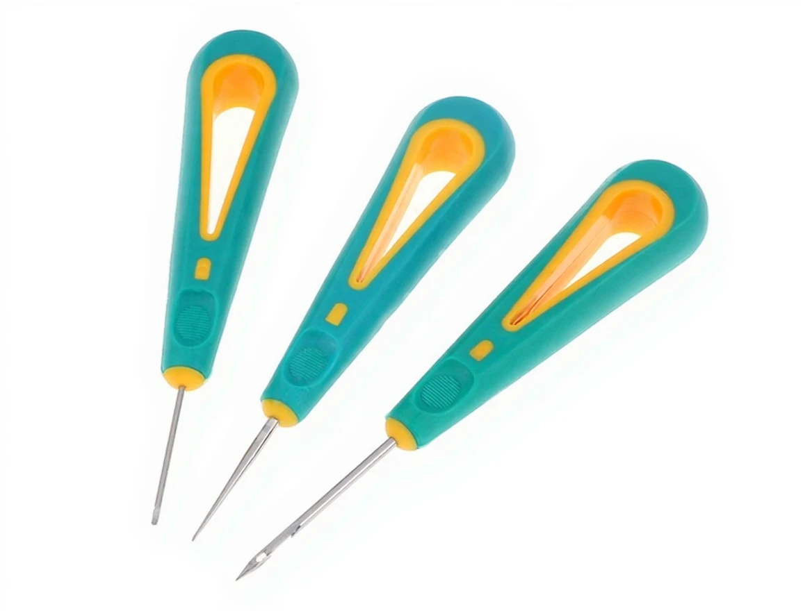 kn9ph4qnndrmw0cvzct90abrt0 3 Pieces Fabric Leather Punching Sewing Shoes Repair Stitching Removal Awl Crochet - Image 1
