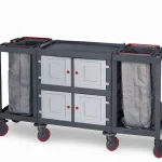Plastic Cleaning Material Trolley (53x184x100 cm)