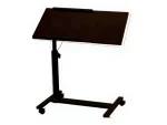 QQ8A MDF Height and Tilt Adjustable Laptop Stand with Mouse Section and Wheels - Image 3