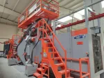 122 kW 8 Turbine Suspended Continuous Sandblasting Machine - Image 2