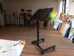 Artist Easel Adjustable Inclined Wheeled Work Table 63-88 Cm - Image 2