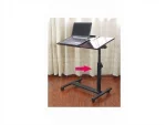 QQ8A MDF Height and Tilt Adjustable Laptop Stand with Mouse Section and Wheels - Image 7
