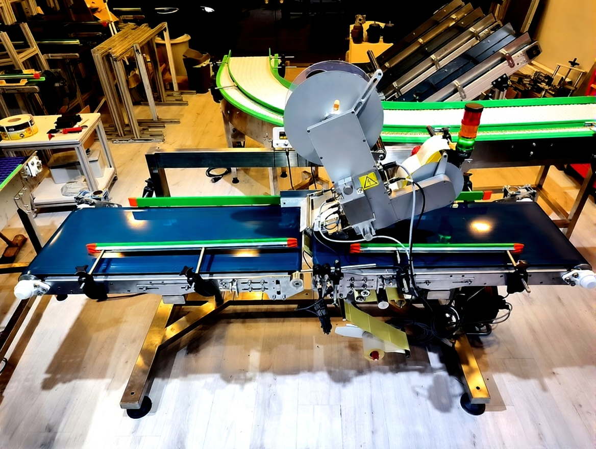 myr8d50k41rme0ctnw79zjr714 Top and Bottom Labeling Machine - Applies Top and Bottom Gluing and Labeling - Image 1