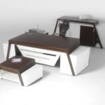 Ko-Wing Wooden Table Melamine Dining Table Set