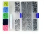 431 1 (350 Set) 9.5 mm Mixed Colors Metal Snap Fasteners and Storage Box