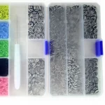 431 1 (350 Set) 9.5 mm Mixed Colors Metal Snap Fasteners and Storage Box